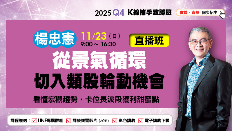 11/23楊忠憲 從景氣循環 切入類股輪動機會 直播班