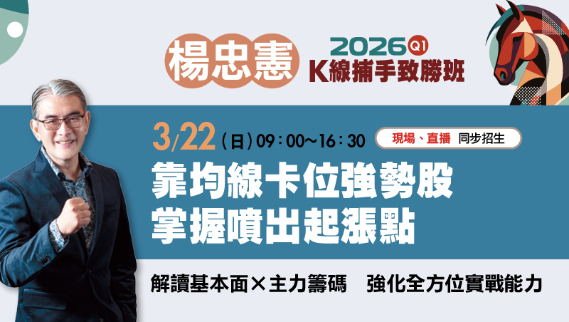 3/22楊忠憲 靠均線卡位強勢股 掌握噴出起漲點